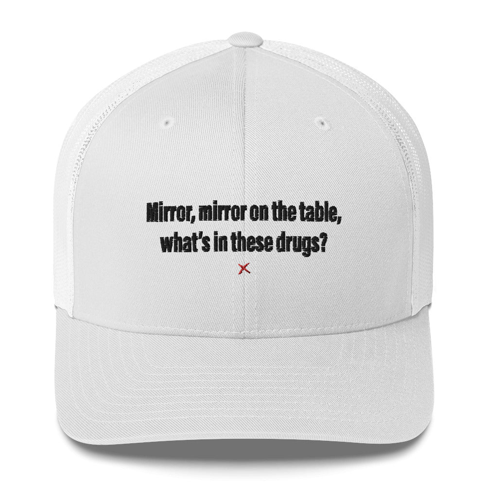 Mirror, mirror on the table, what's in these drugs? - Hat