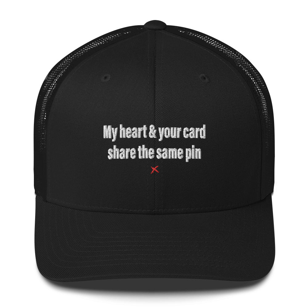 My heart & your card share the same pin - Hat