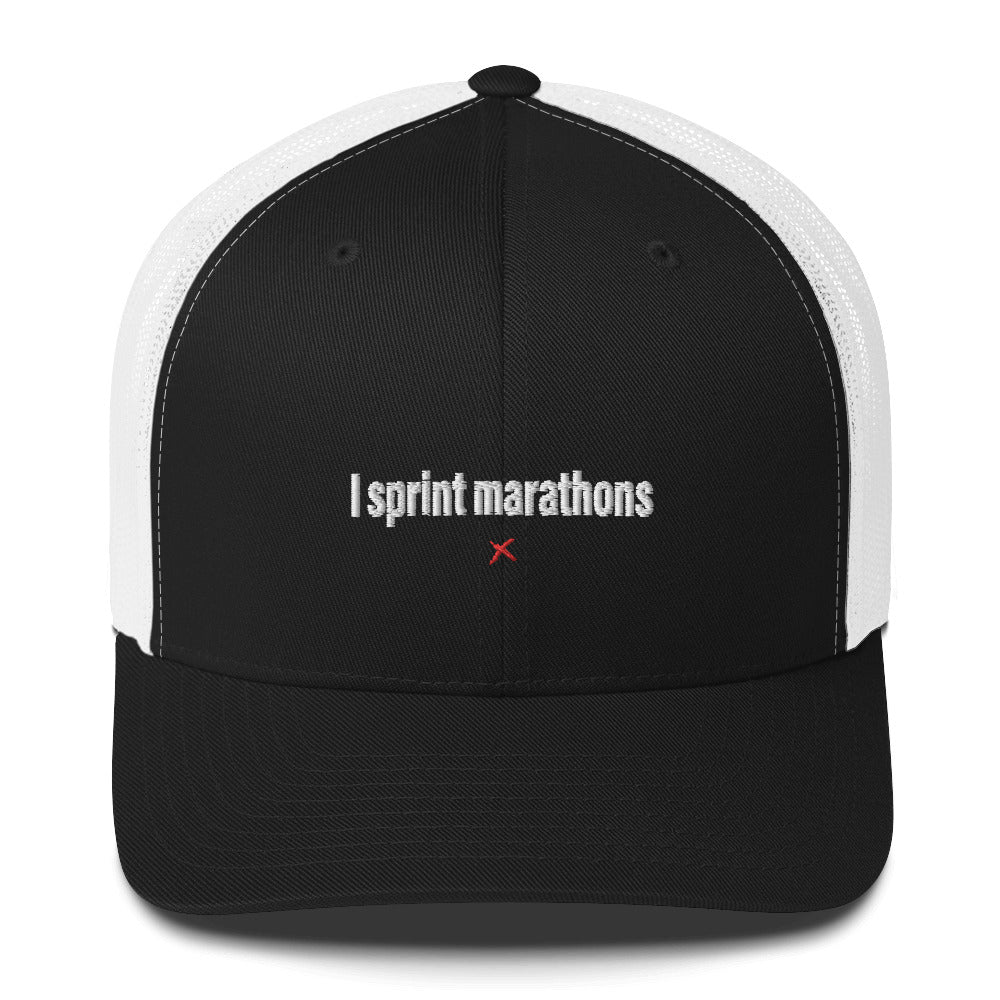 I sprint marathons - Hat