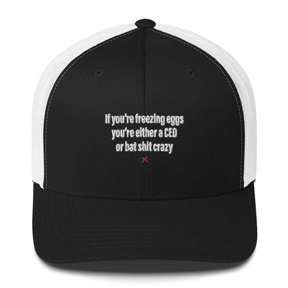 If you're freezing eggs you're either a CEO or bat shit crazy - Hat