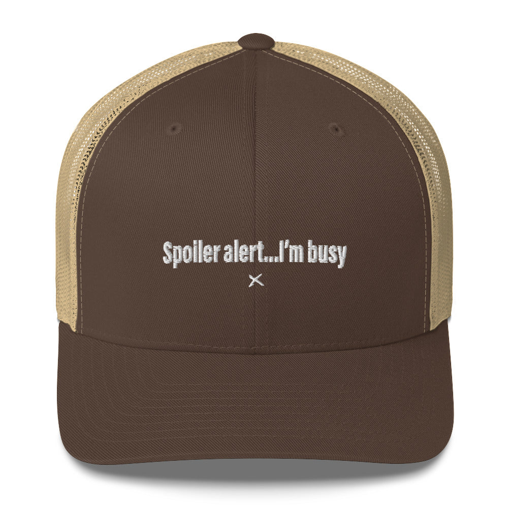 Spoiler alert...I'm busy - Hat