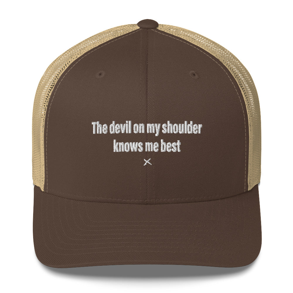 The devil on my shoulder knows me best - Hat