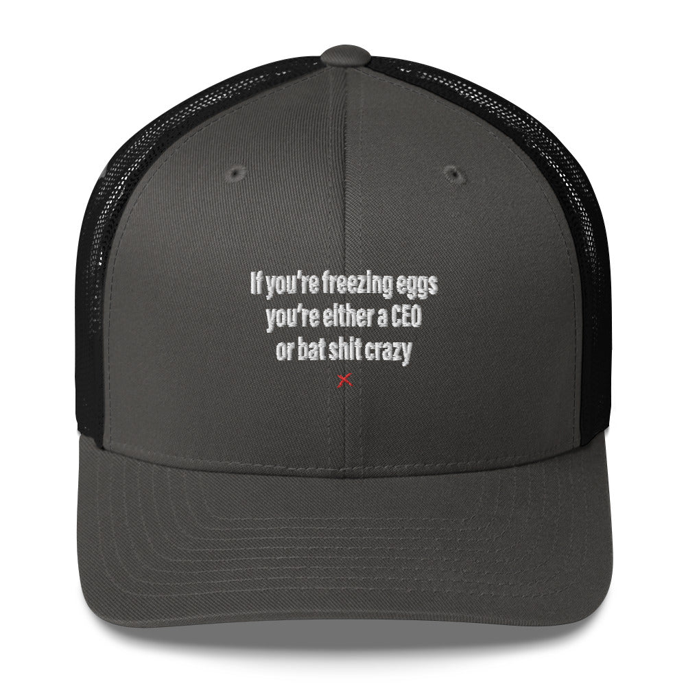 If you're freezing eggs you're either a CEO or bat shit crazy - Hat