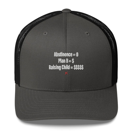 Abstinence = 0 Plan B = $ Raising Child = $$$$$ - Hat