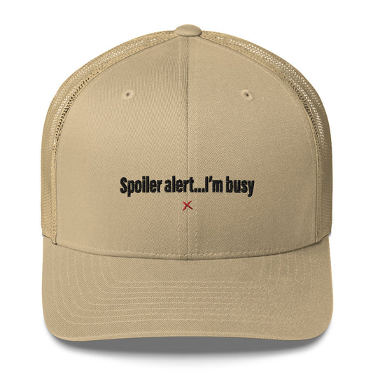 Spoiler alert...I'm busy - Hat