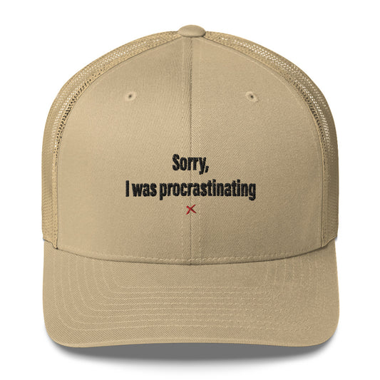 Sorry, I was procrastinating - Hat