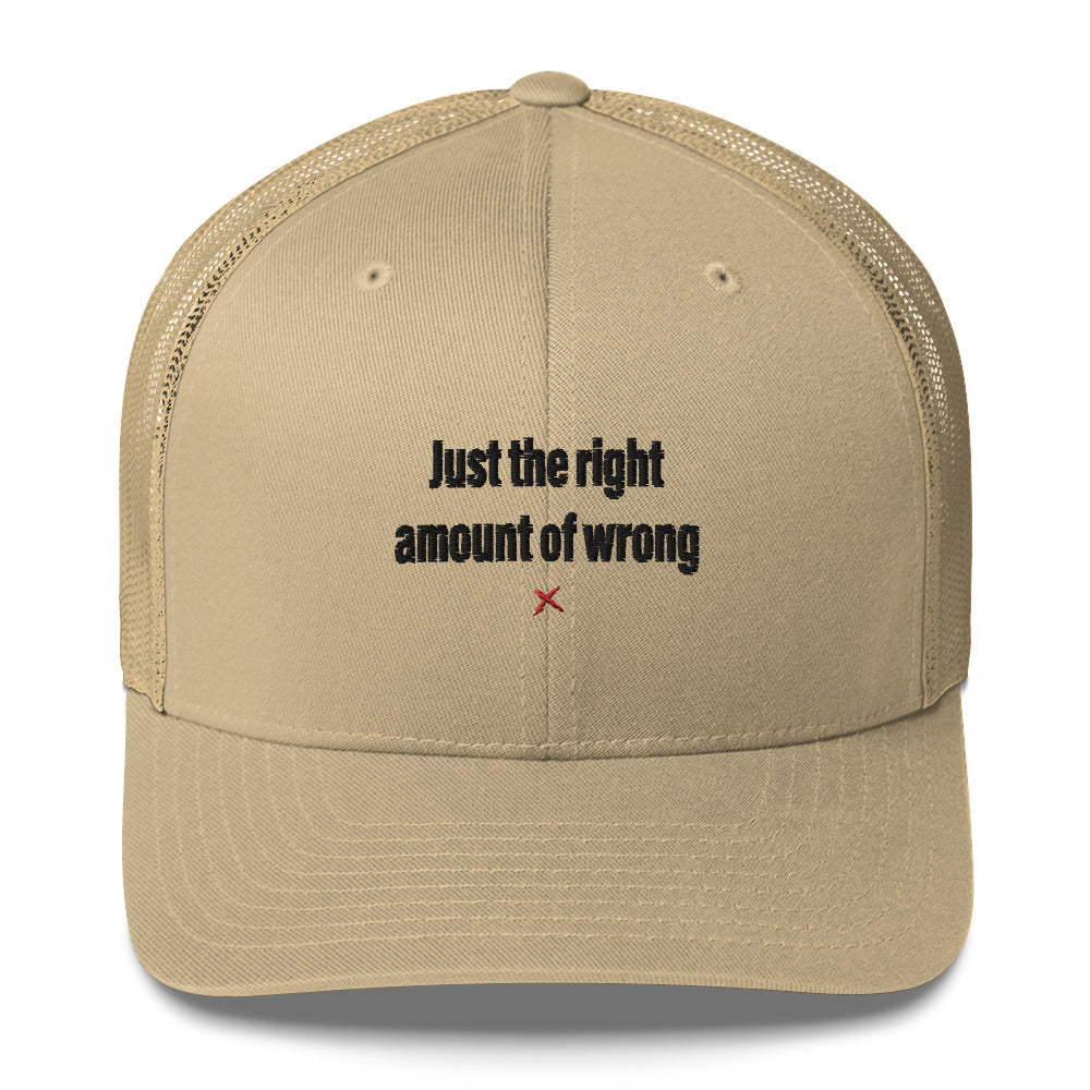 Just the right amount of wrong - Hat