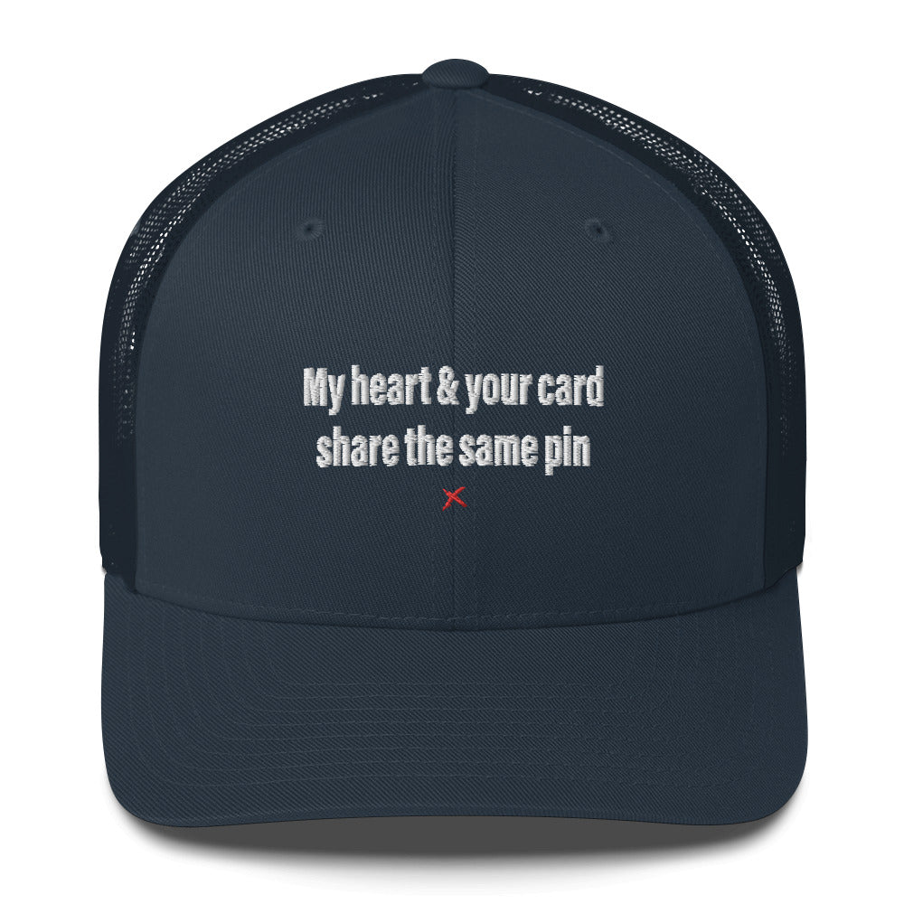 My heart & your card share the same pin - Hat