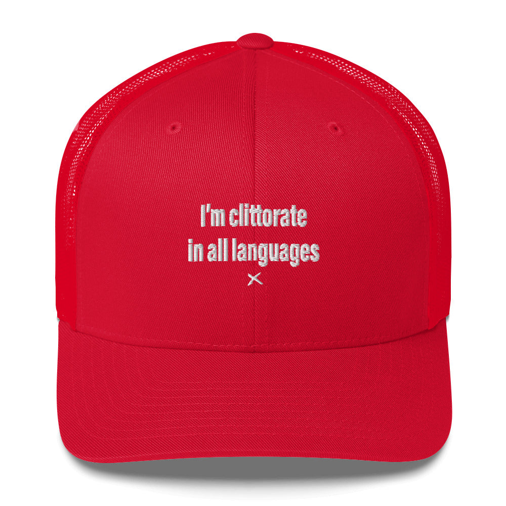 I'm clittorate in all languages - Hat