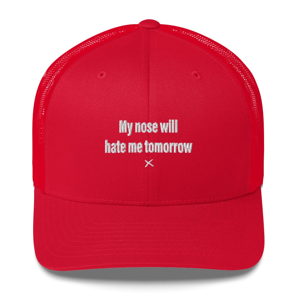 My nose will hate me tomorrow - Hat