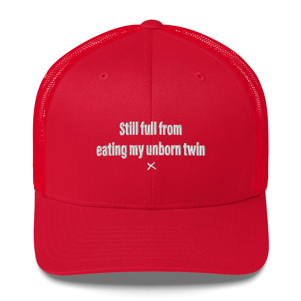 Still full from eating my unborn twin - Hat