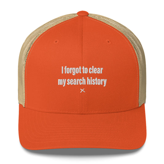 I forgot to clear my search history - Hat