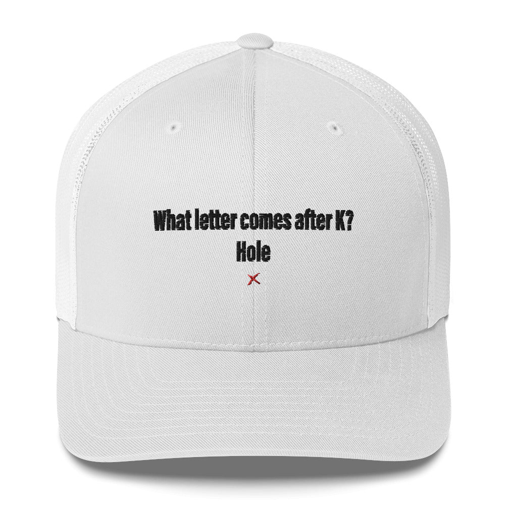 What letter comes after K? Hole - Hat