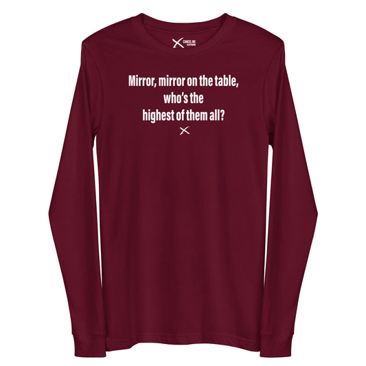 Mirror, mirror on the table, who's the highest of them all? - Longsleeve