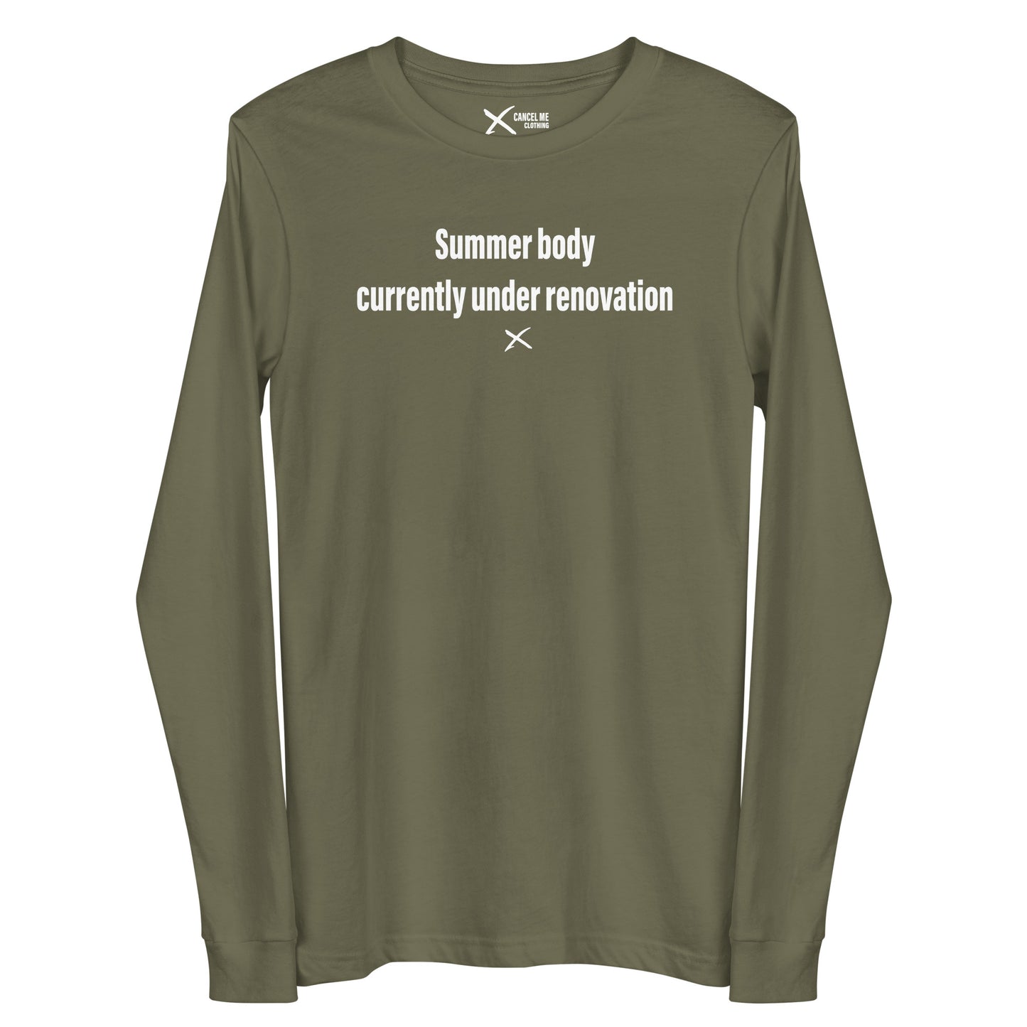 Summer body currently under renovation - Longsleeve