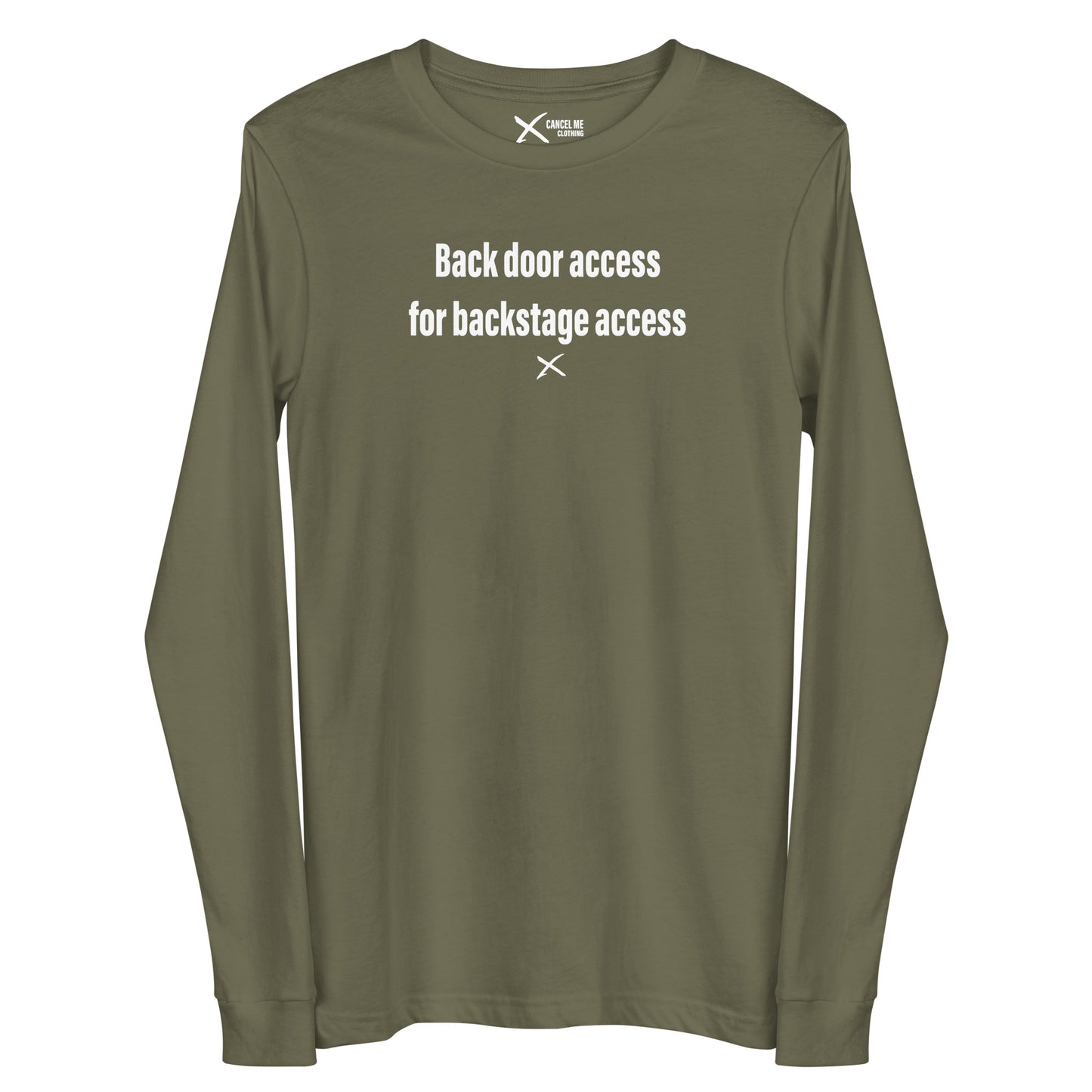 Back door access for backstage access - Longsleeve