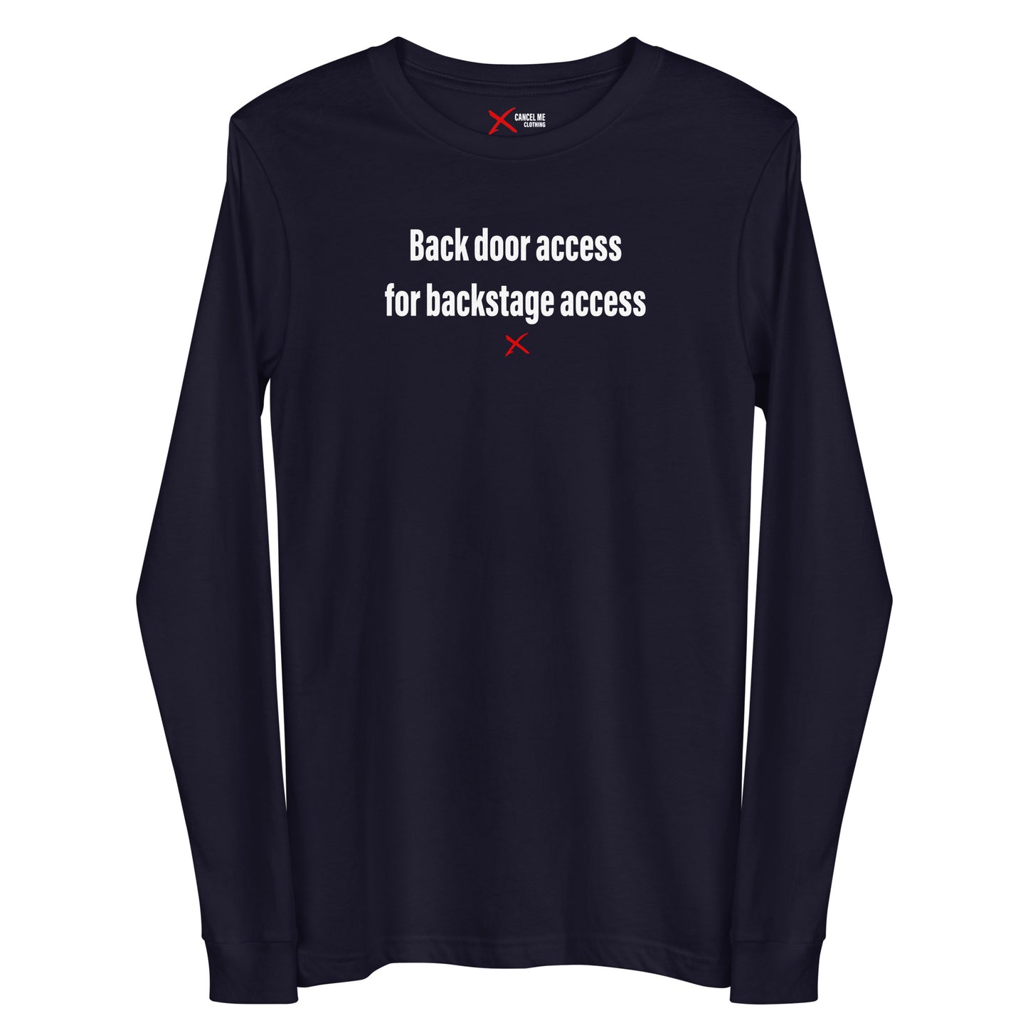 Back door access for backstage access - Longsleeve