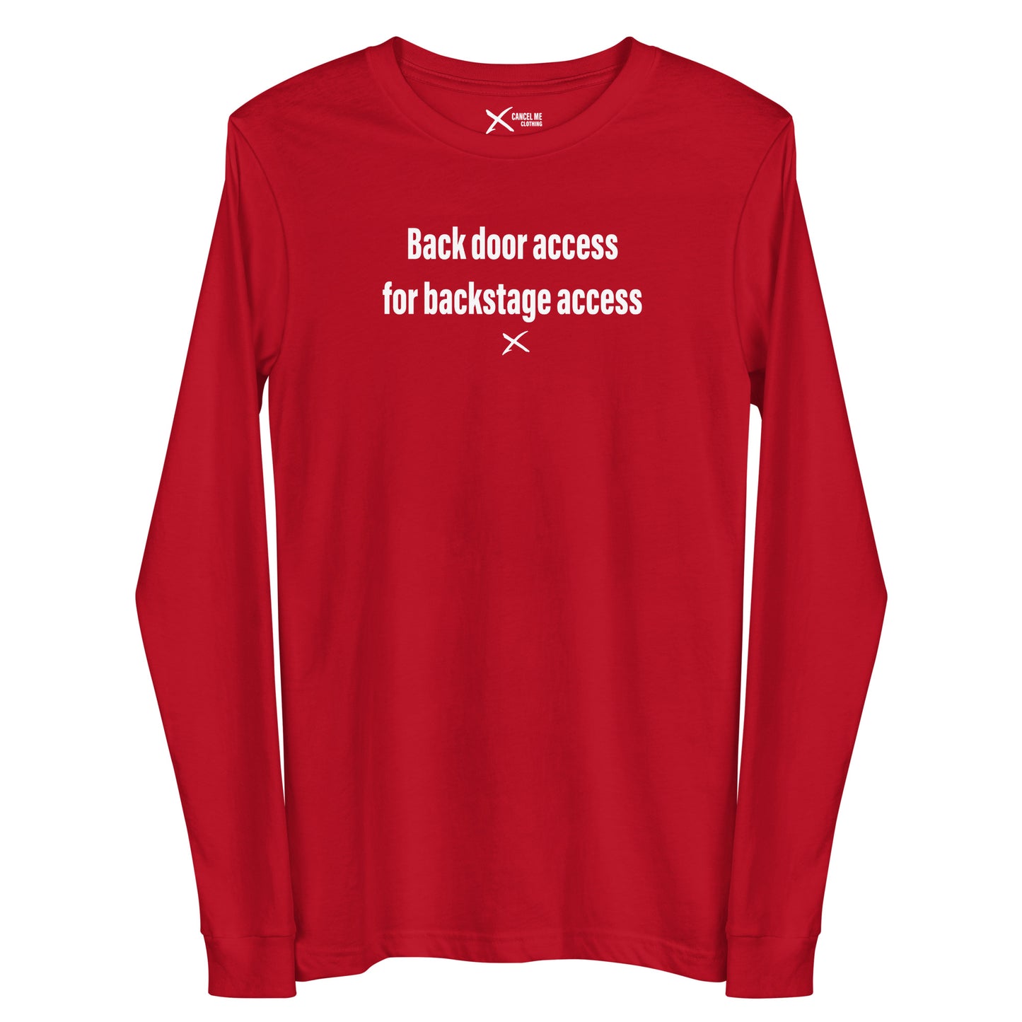 Back door access for backstage access - Longsleeve