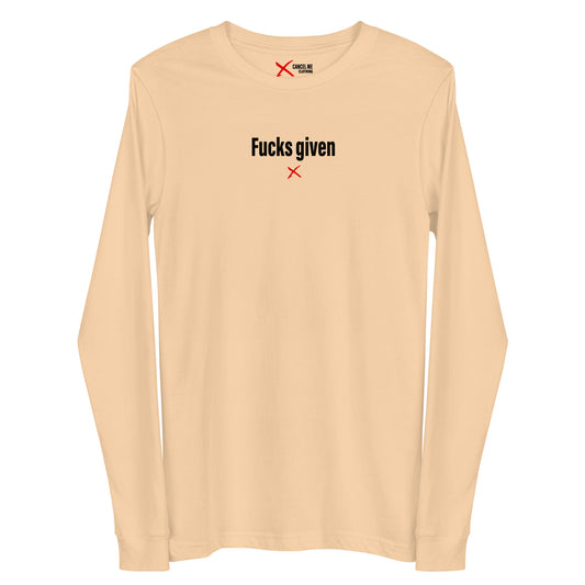 Fucks given - Longsleeve