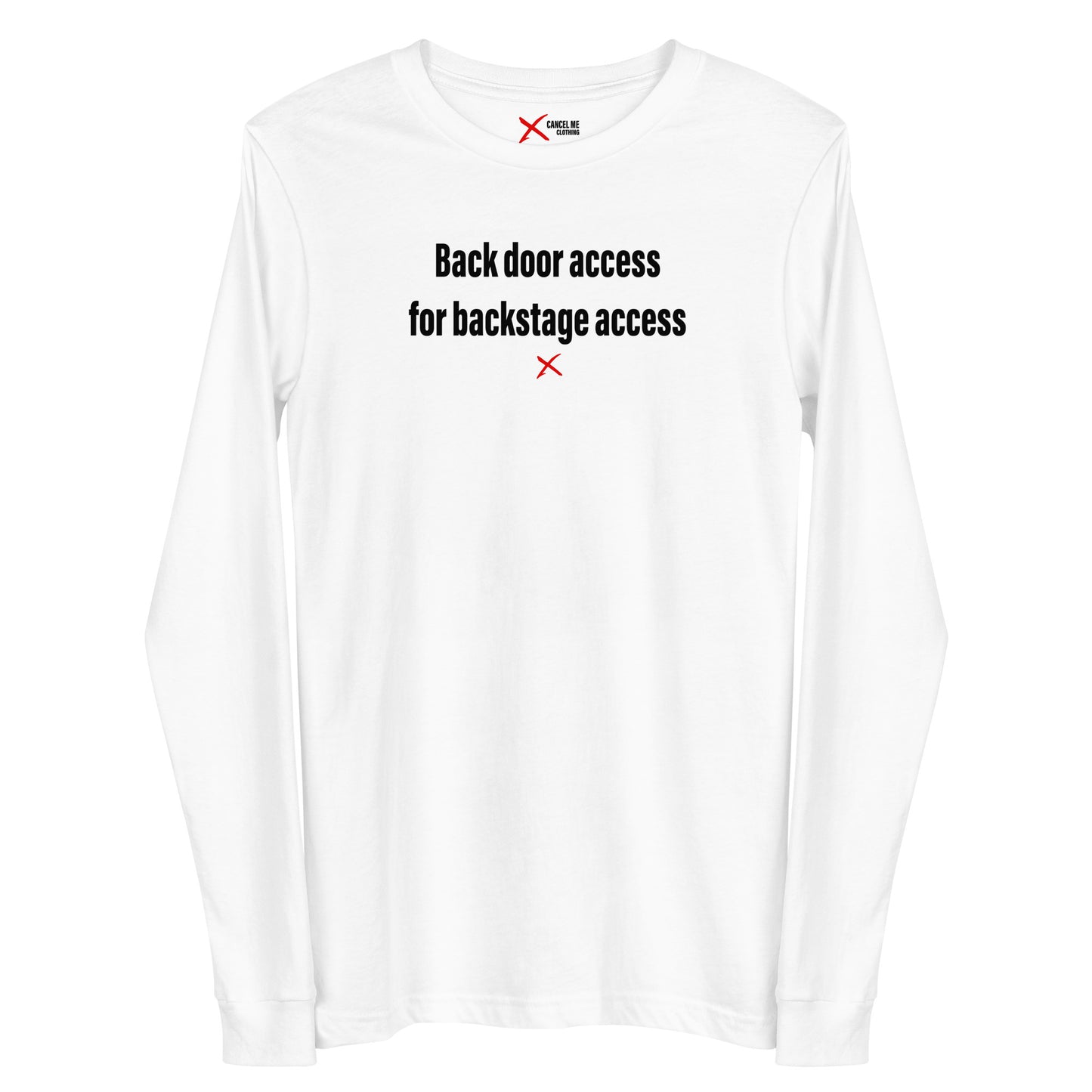 Back door access for backstage access - Longsleeve