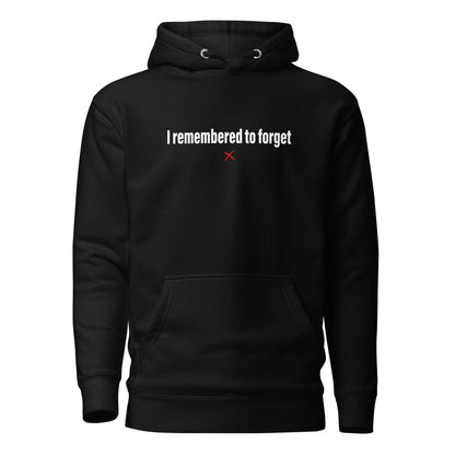 I remembered to forget - Hoodie