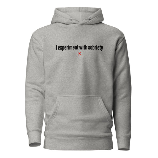 I experiment with sobriety - Hoodie