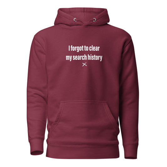 I forgot to clear my search history - Hoodie