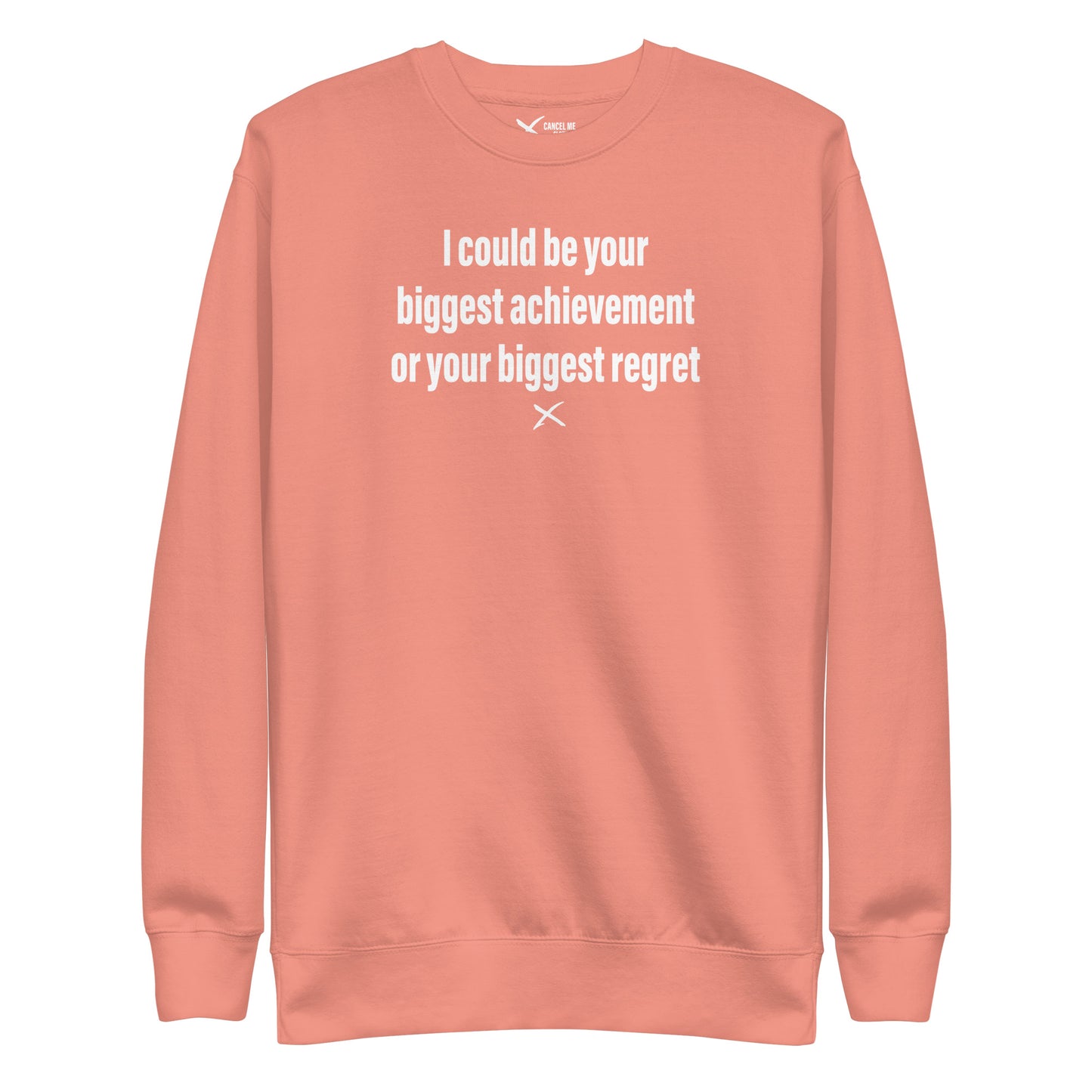 I could be your biggest achievement or your biggest regret - Sweatshirt