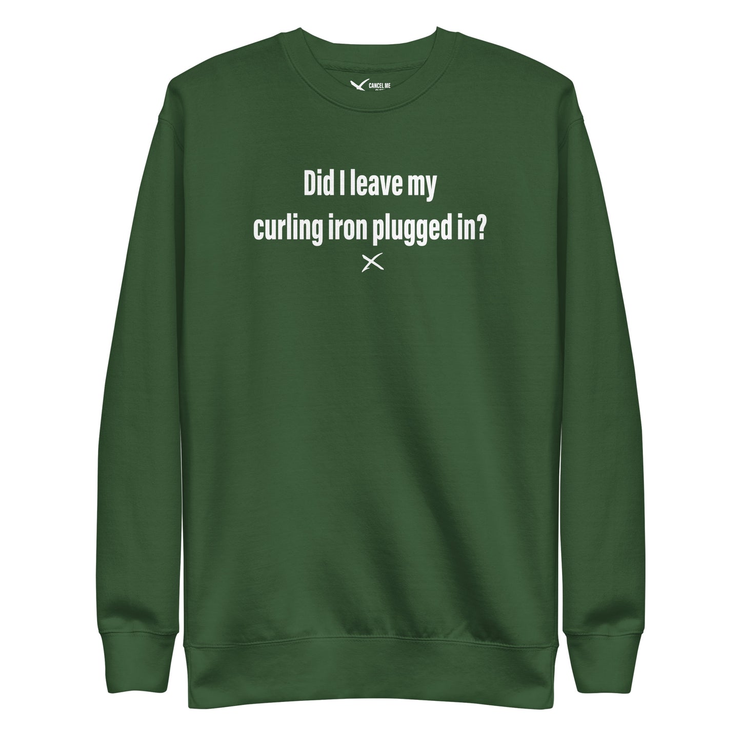 Did I leave my curling iron plugged in? - Sweatshirt