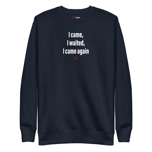 I came, I waited, I came again - Sweatshirt